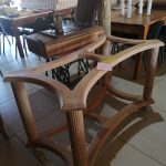 Whitewashed oak legs. Needs a glass top. R2000