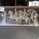 Large framed factory embroided pictures. R150