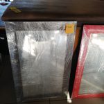 Long Black colour framed mirror. R250